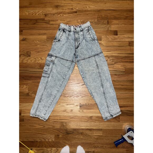 Vtg 1980s 90s Bugle Boy Men's 28x30 31M Toxic Alert Non-Toxic Pants Cargo READ - Picture 3 of 13